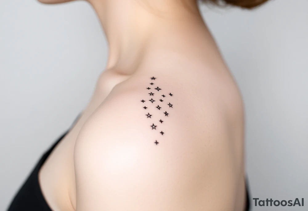 Cascade of stars tattoo idea