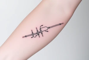 long System of pipes that transitions and transforms into veins of forearm tattoo idea