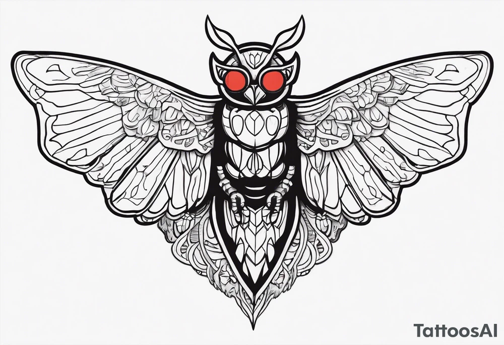 Mothman in action tattoo idea
