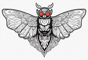 Mothman in action tattoo idea