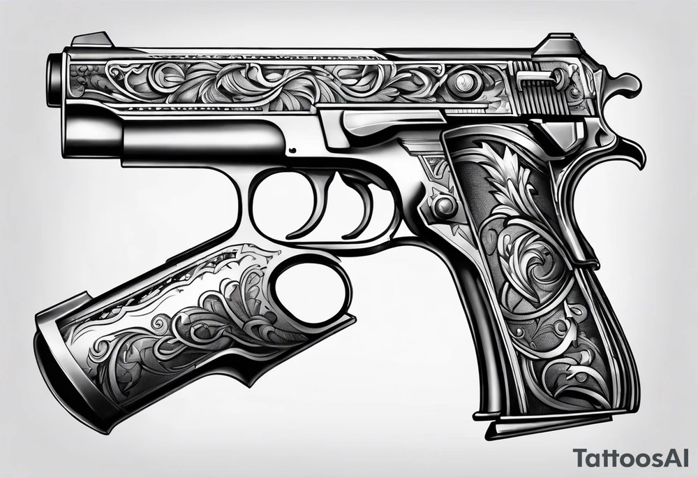 pistol tattoo idea