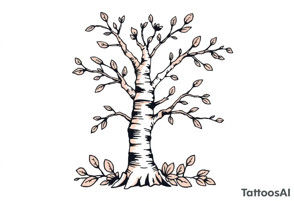 birch tree tattoo idea