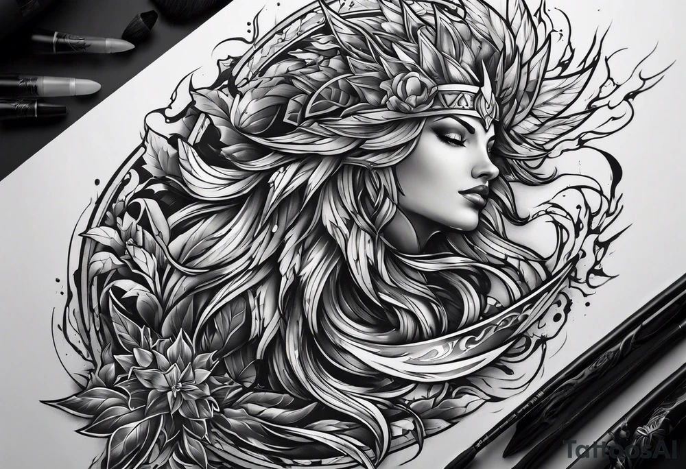 Lightning and thunder tattoo idea