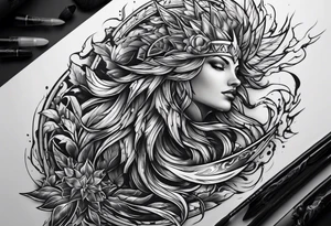 Lightning and thunder tattoo idea