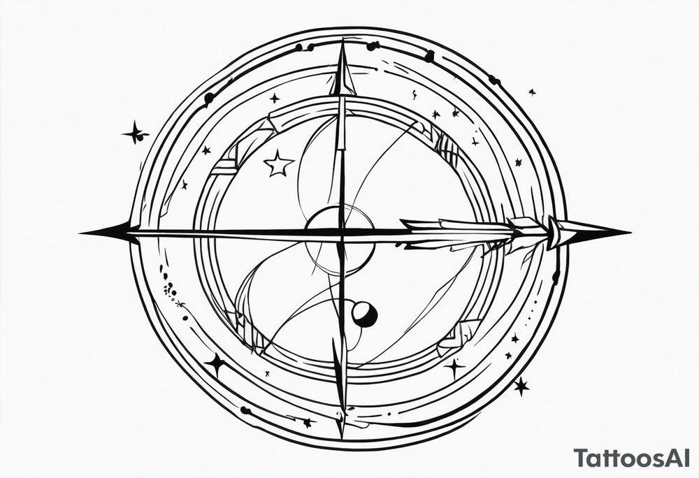 Sagittarius and cancer zodiac sign half sleeve tattoo idea