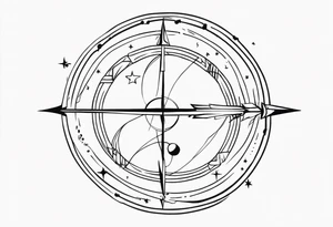 Sagittarius and cancer zodiac sign half sleeve tattoo idea