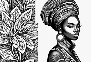 African Flame tree Uganda Tribal tattoo idea