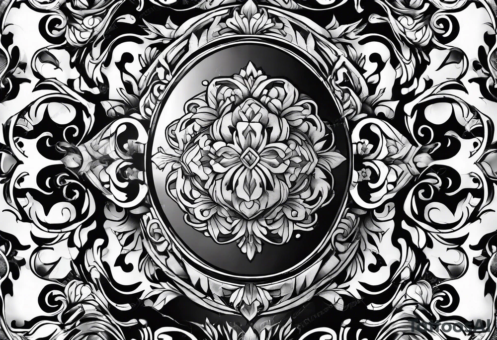 Knife in marble tattoo idea
