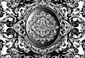 Knife in marble tattoo idea