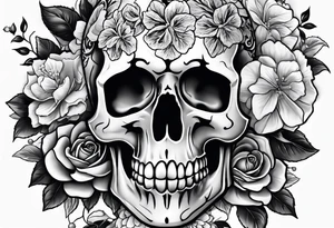 Heavy is the head, macabre,hydrangeas tattoo idea