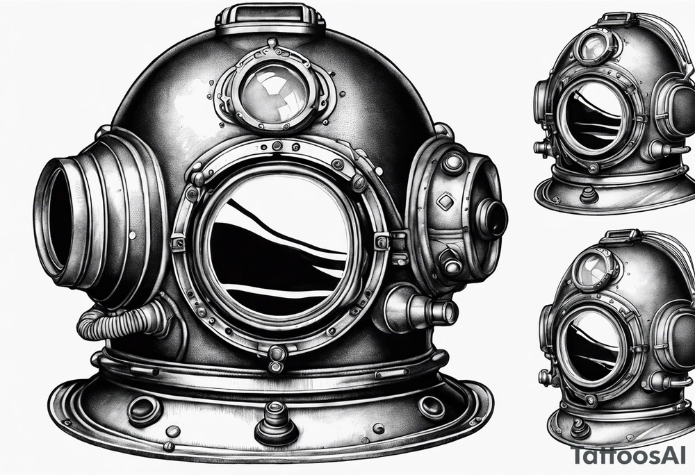 mark v diving helmet tattoo idea