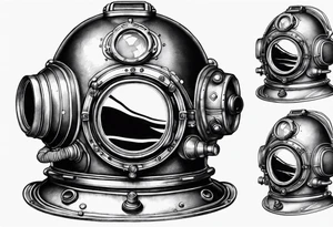 mark v diving helmet tattoo idea