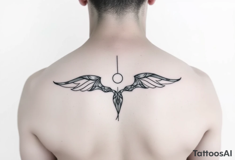 A minimalist and symbolic tattoo representing self-discovery, freedom, and acceptance. Incorporate flowing silhouettes, abstract lines, or interconnected shapes that evoke a sense of unity, growth, and emotional strength. Keep the design elegant, modern, and deeply meaningful. tattoo idea