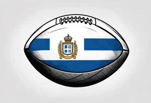 Rugby ball with Finland flag tattoo idea