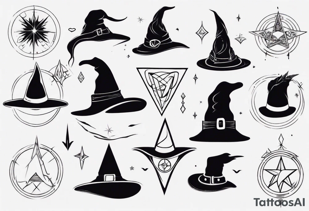 White witch hat tattoo idea