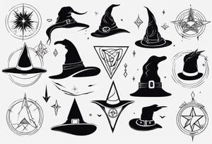 White witch hat tattoo idea