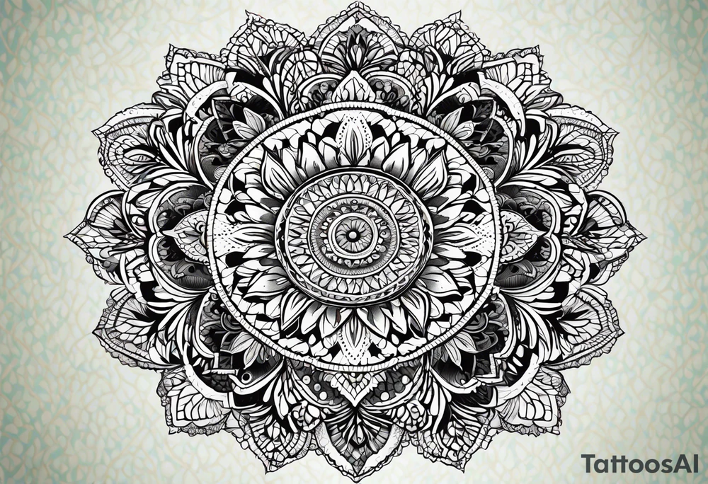 Lace mandala tattoo idea