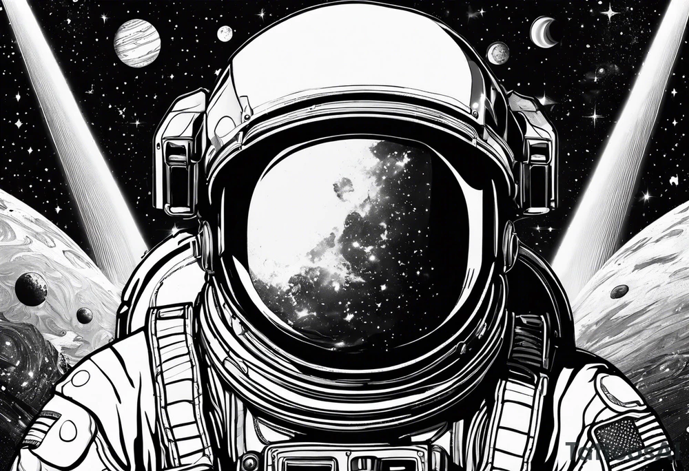 Space Astronau Cosmos all tattoo idea