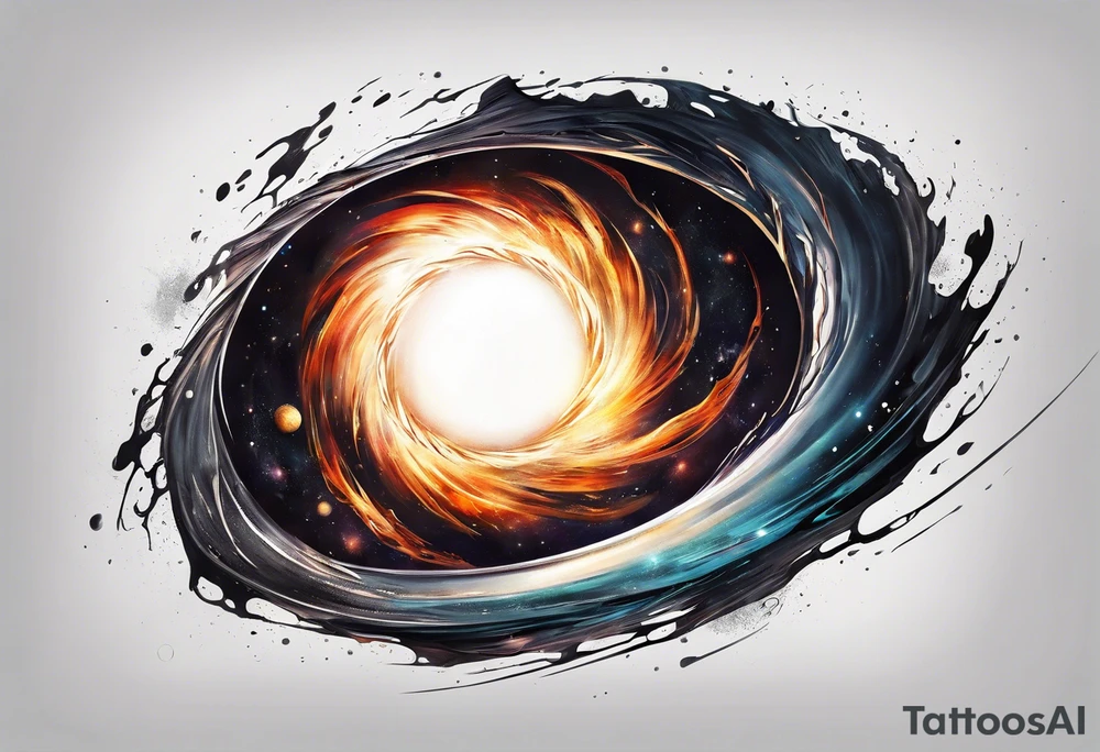 A black hole tattoo idea