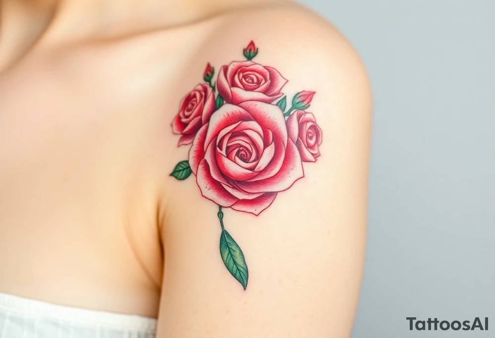 Rose crown tattoo idea