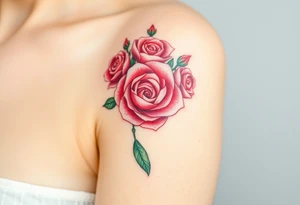 Rose crown tattoo idea