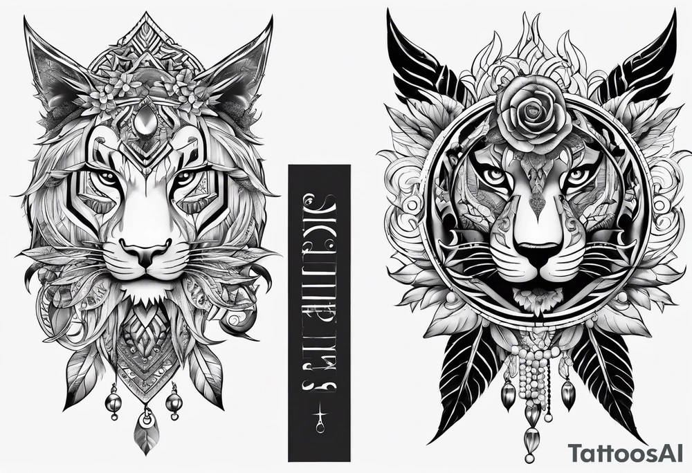 Sol e lua tattoo idea