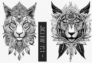 Sol e lua tattoo idea