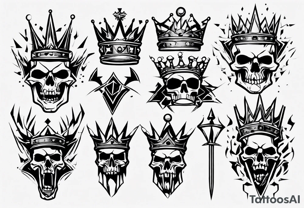kings crown war tattoo idea