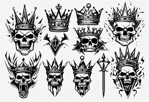 kings crown war tattoo idea