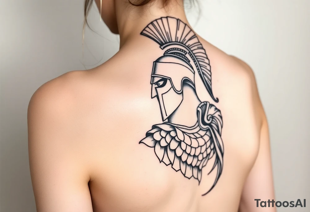 Spartan warrior tattoo on upper arm. tattoo idea