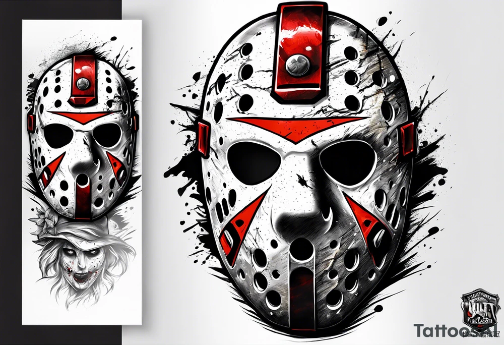 Friday the 13th Jason mask tattoo idea