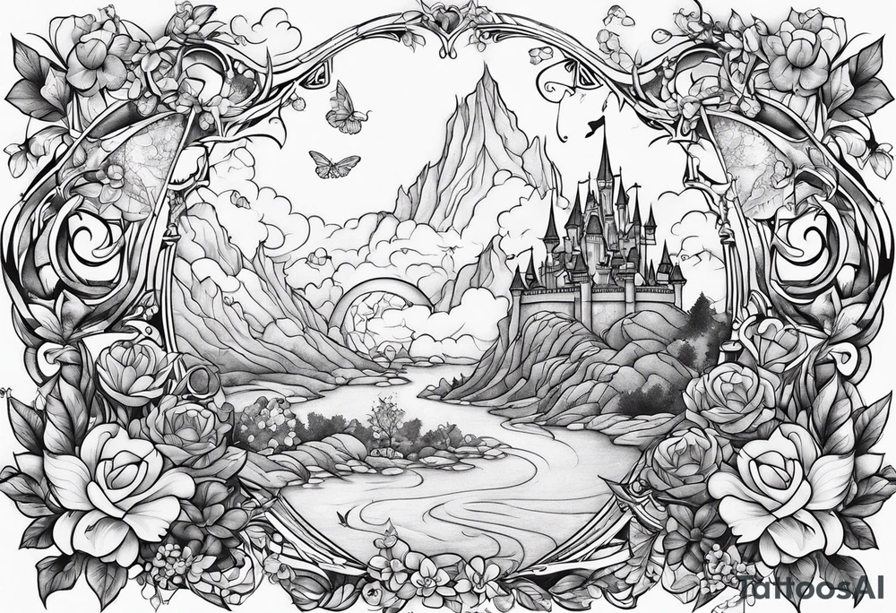 Stitch from Disney falling in love tattoo idea