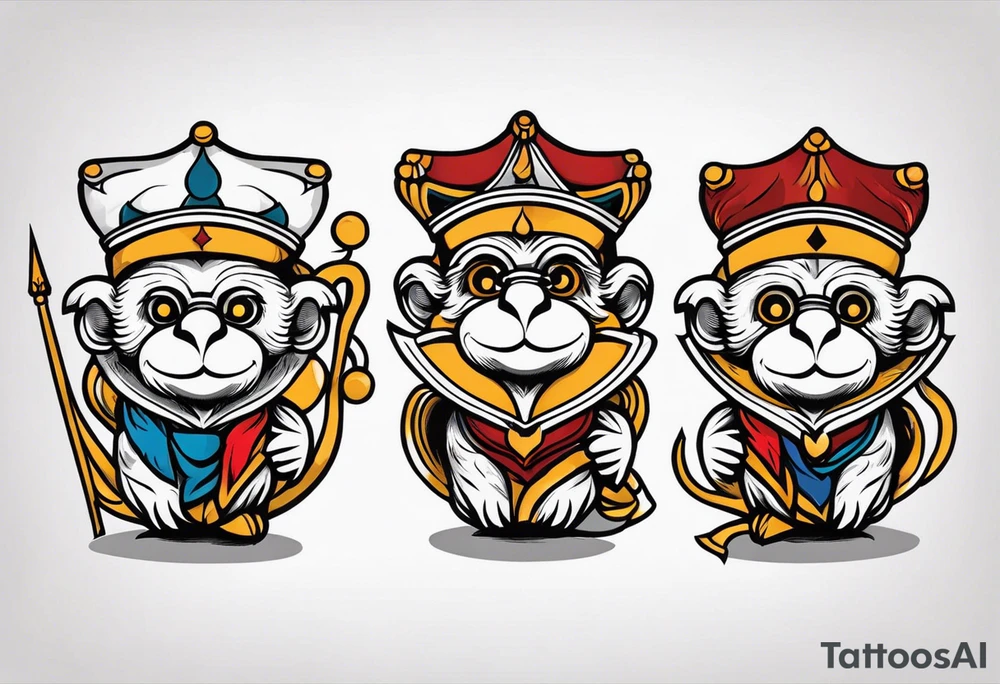 3 wise monekys tattoo idea