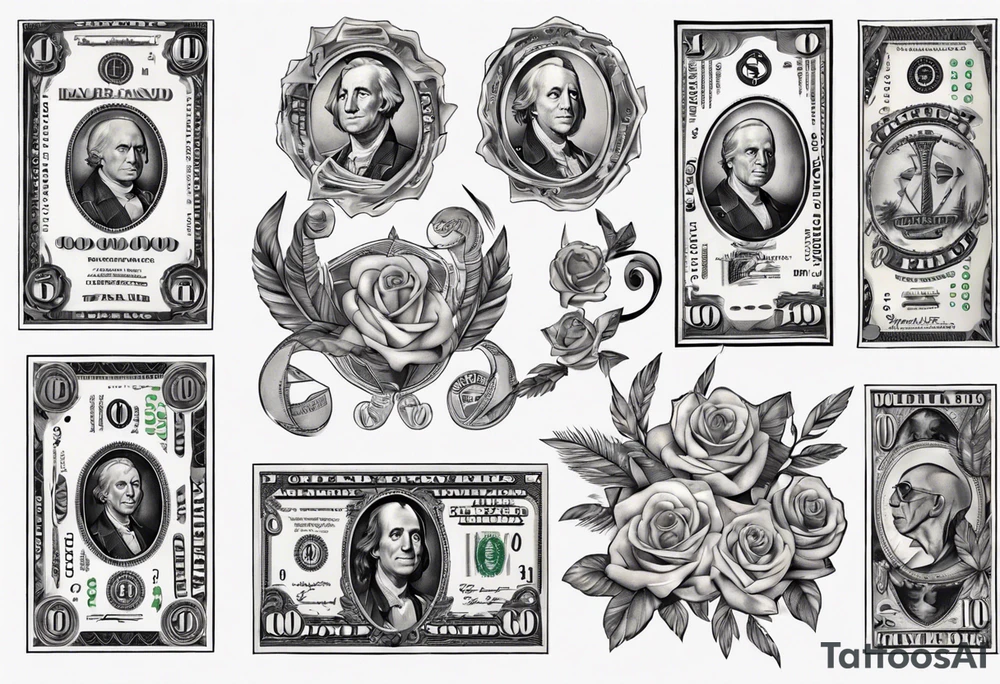 dollar bills tattoo idea
