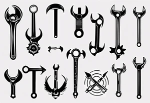 wrench tattoo idea