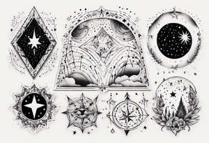 starry nights tattoo idea