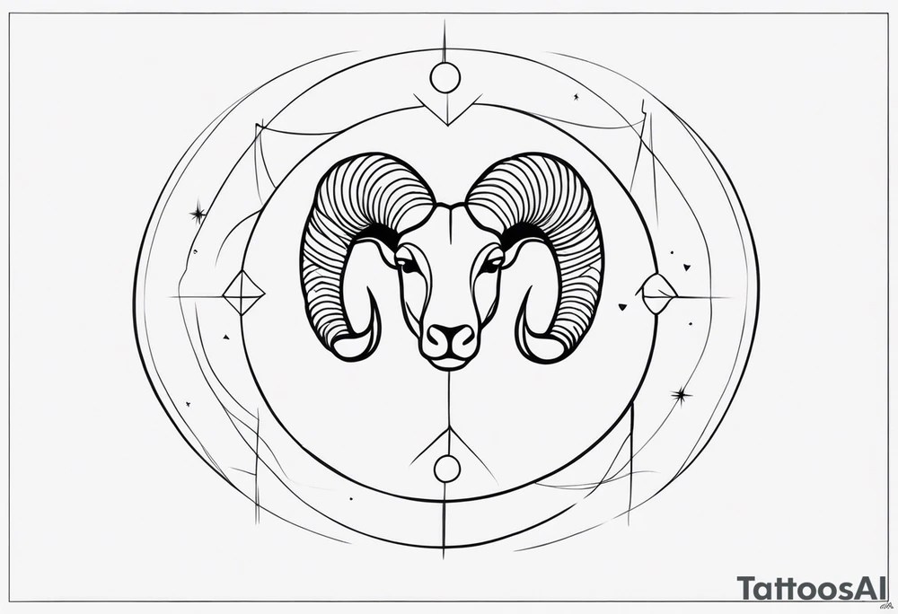 aries zodiac symbols tattoo idea