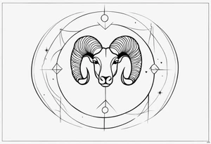 aries zodiac symbols tattoo idea