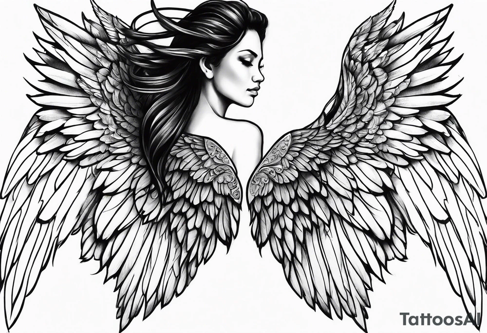 angel wings tattoo idea