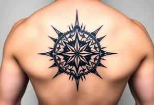 Double layered Compass rose tattoo idea