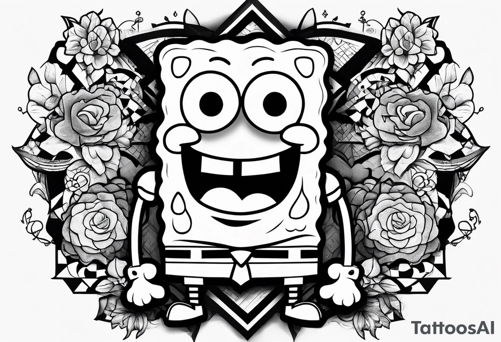 sibling spongebob tattoo ideas tattoo idea