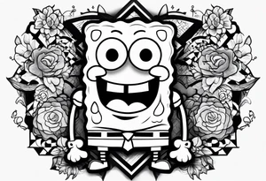 sibling spongebob tattoo ideas tattoo idea