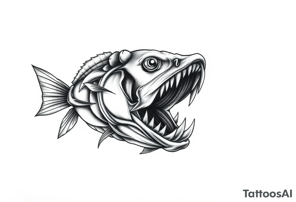 Fish mouth tattoo idea