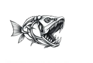 Fish mouth tattoo idea
