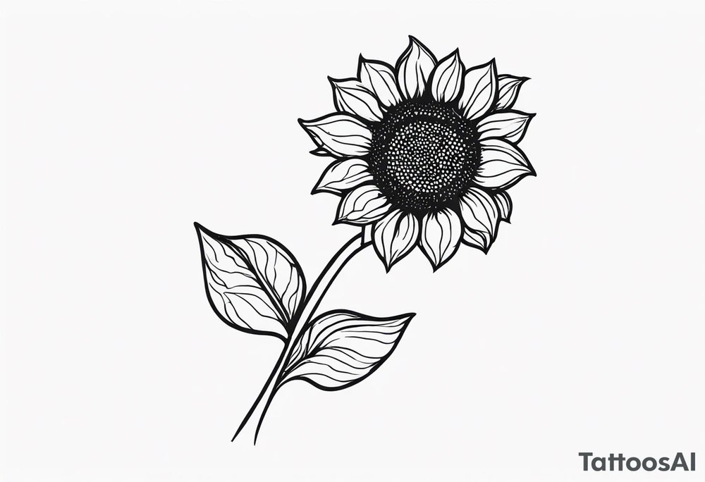 Sunflower tattoo idea