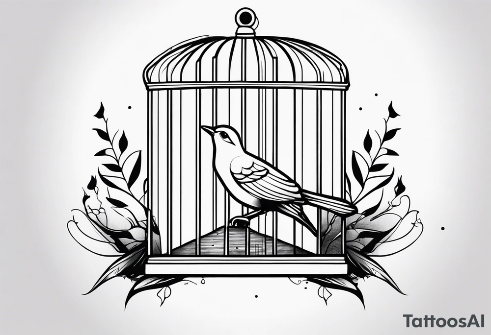 Bird in a Cage tattoo idea