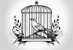 Bird in a Cage tattoo idea