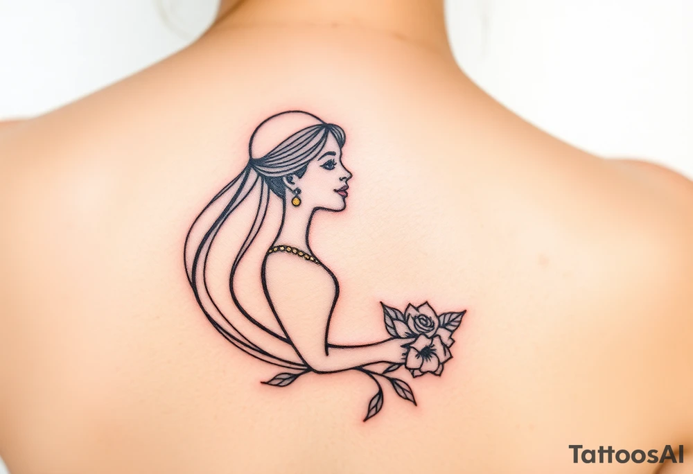 A softly shaded vintage-style illustration of a bride and groom, with sepia tones for an old-world charm tattoo idea