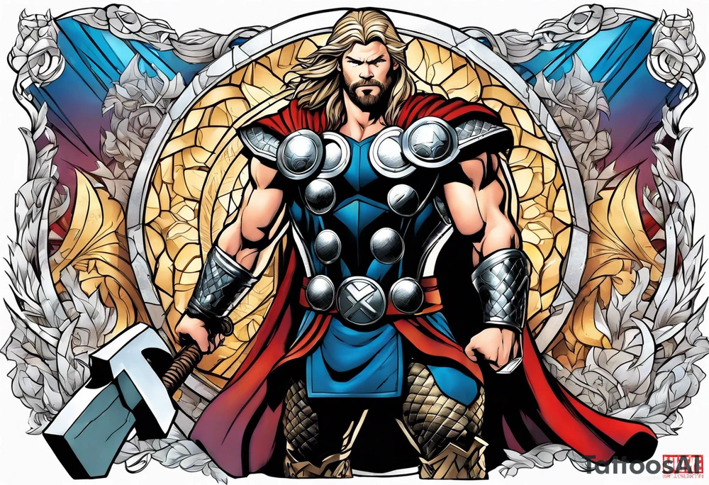 The Mighty Thor that looks like the Chris Hemsworth version tattoo idea