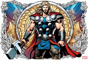 The Mighty Thor that looks like the Chris Hemsworth version tattoo idea
